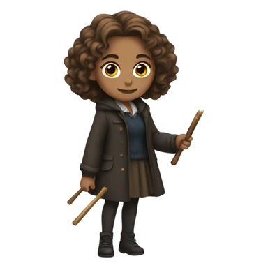 Hermione holding her wand sticker