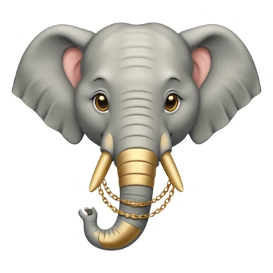 elephant wearing necklace sticker