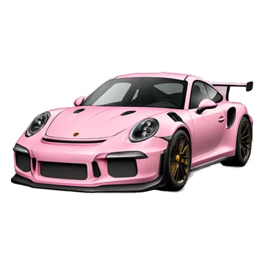 Porsche gt 3 rs in light pink sticker