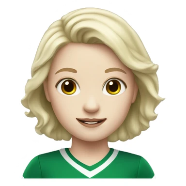 pale skin girl with green cheer uniform sticker