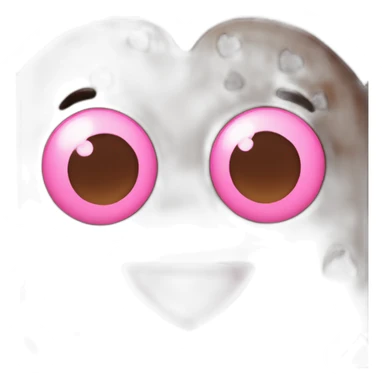 Dark brown cookie emoji with pink heart-shaped eyes sticker