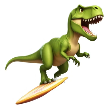 T-rex surfing sticker