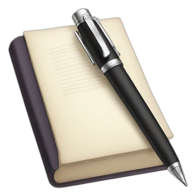 pen with an book sticker