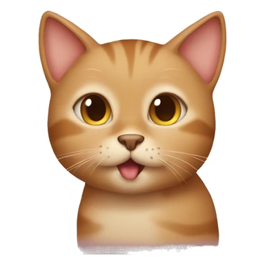 Light brown cat blowing kisses sticker