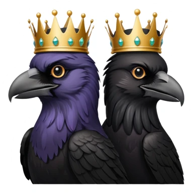 realistic King and queen ravens sticker