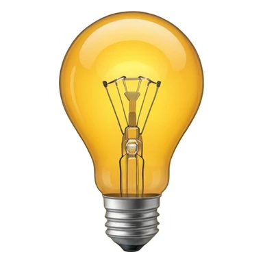 create a lightbulb glowing sticker