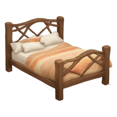 Cozy boho bed  sticker