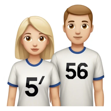 Keep this couple and add 56 to their shirts  sticker