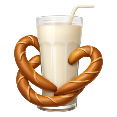 Pretzel and milk sticker