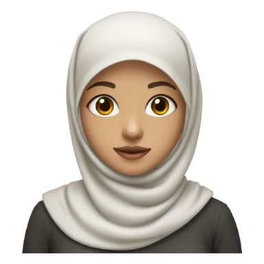 Girl wearing hijab shes white skin with hazel eyes  sticker