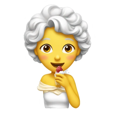 Dame qui mange une glace sticker