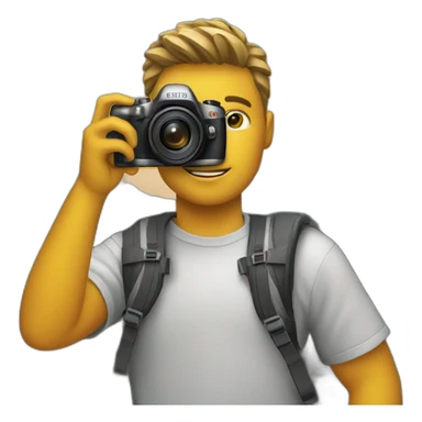 Person with camera on mountain sticker