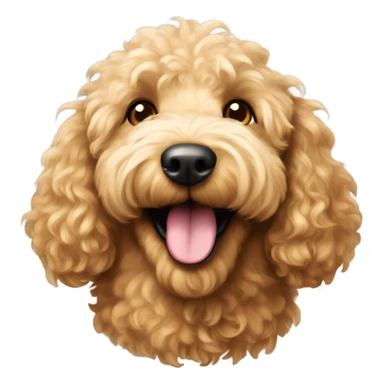 golden doodle smiling sticker