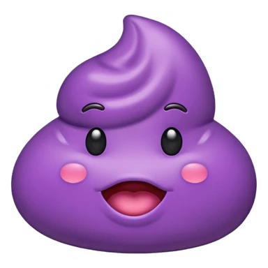 purple colored poop emoji sticker