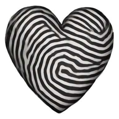 black and white striped heart  sticker