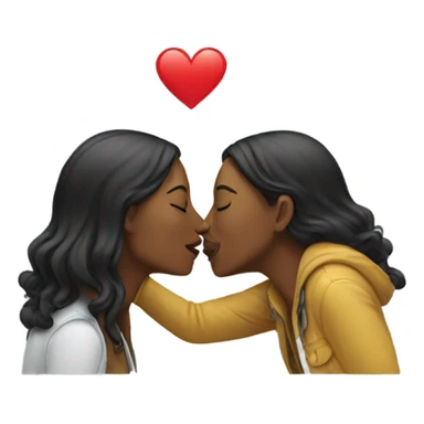 two women kissing sticker