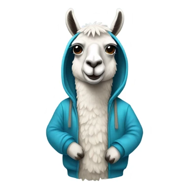 Llama wearing hoody  sticker