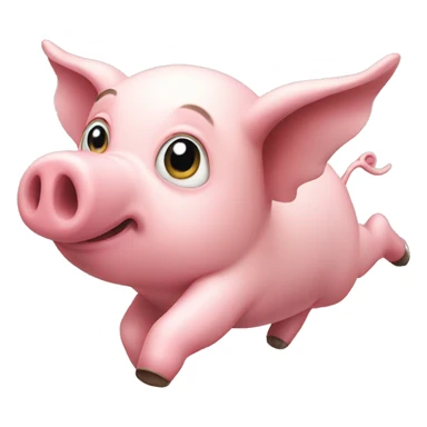 A flying pig sticker