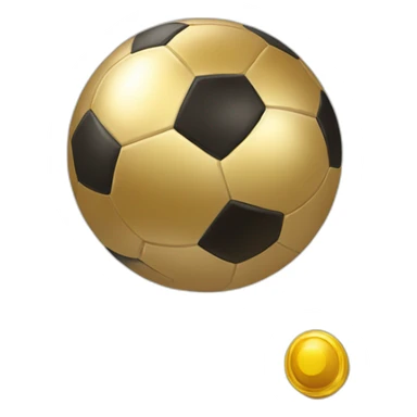Ballon de foot en Or sticker