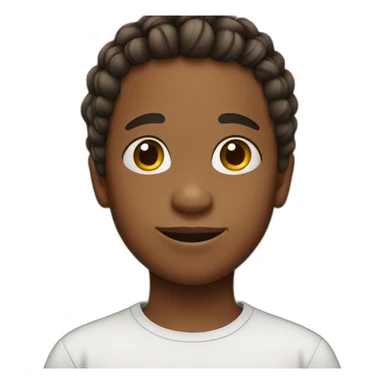 boy kid with braid hair sticker