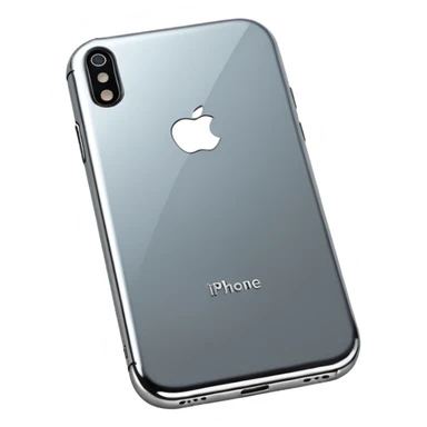an elegant metallic chrome iphone sticker