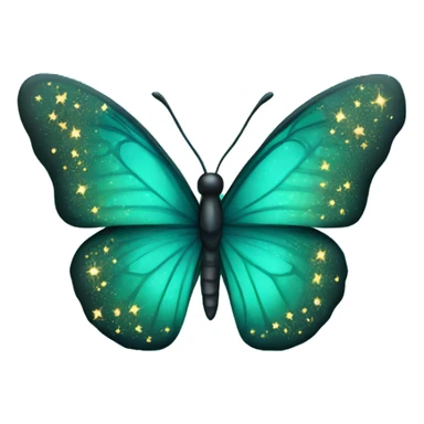 Teal butterfly with sparkles  sticker