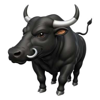 bull black sticker