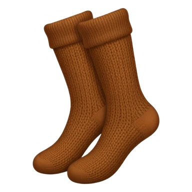 Two brown knitted cozy socks sticker