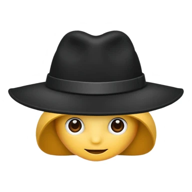 Siyah bir şapka sticker