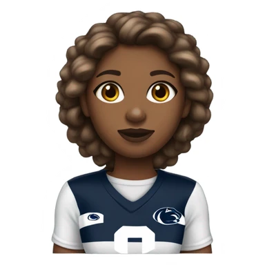 penn state jersey girl brown skin sticker