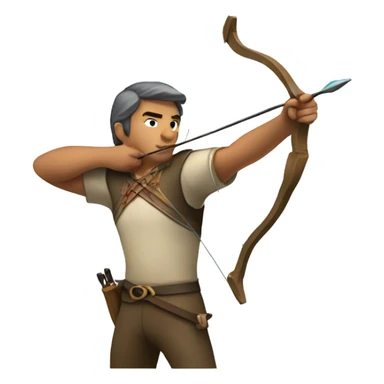 an archer aiming sticker