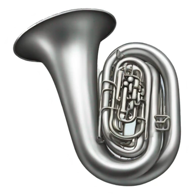 silver marching tuba sticker