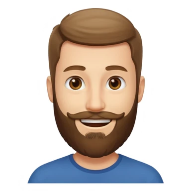 a man with short hair and long beard dont have mustache sticker