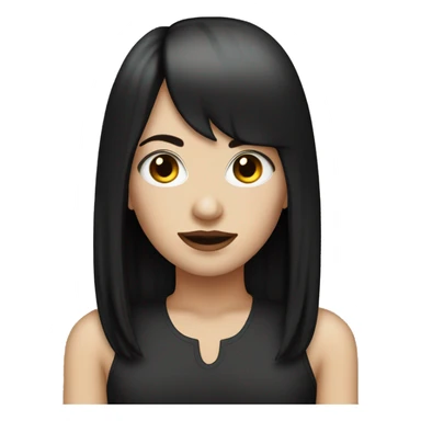 White Girl with black mullet and bridge and septum piercings sticker