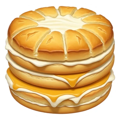 split buttermilk biscuit, fluffy inside sticker