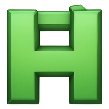 N in green colour with minecraft text and black outline sticker