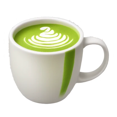 matcha laTte in white mug sticker