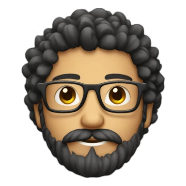 chico con barba con canas gafas pelo peinado a un lado sticker
