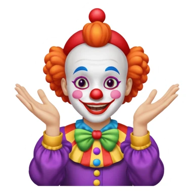 Ein Clown Klatsch jubelnd in die Händen sticker