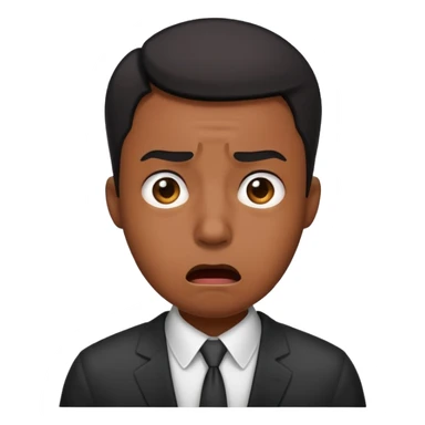 Black office employee panic sticker