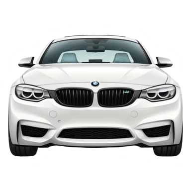 white BMW sticker