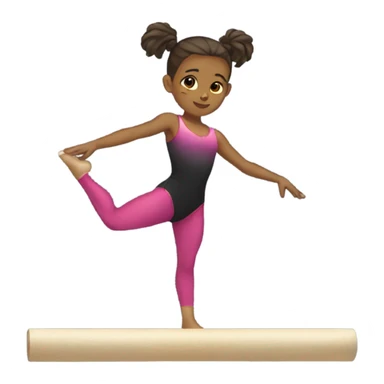 Girl do gymnastics sticker