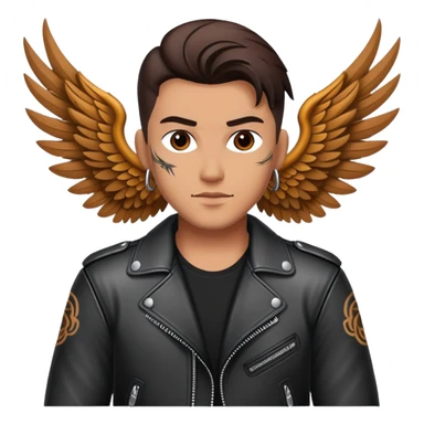 Biker with wings  sticker