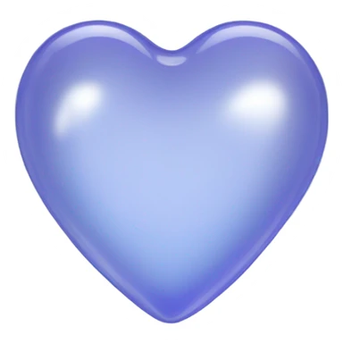 Soft periwinkle glass heart  sticker