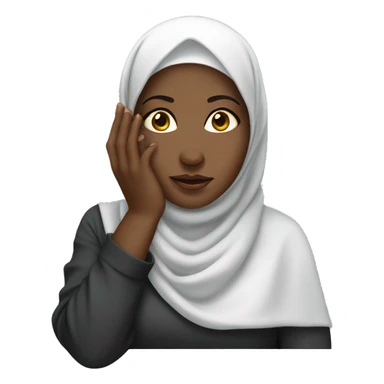 African muslimah face palm sticker