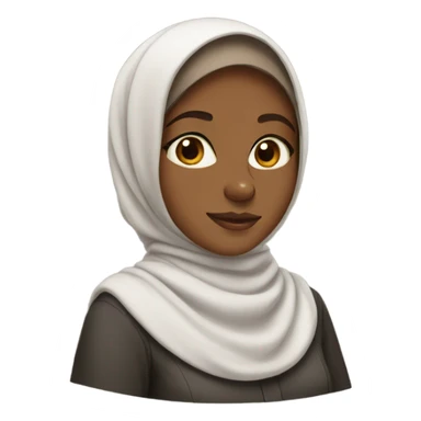 Brown girl wearing a hijab sticker