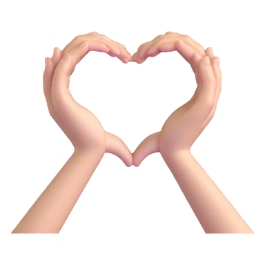 hands forming a heart shape sticker