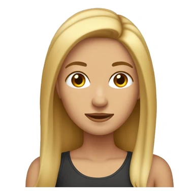 Mujer de cabello rubio oscuro detrás de la oreja  sticker