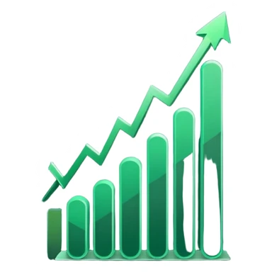 
dark green growth graph sticker