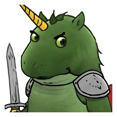 Black war unicorn  sticker